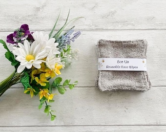 Reusable Face Wipes 4"x4" - Silver