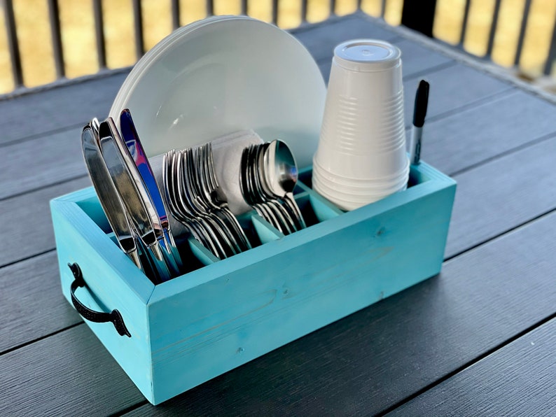 Perfect Picnic Caddy Utensil Caddy Custom Personalization Etsy