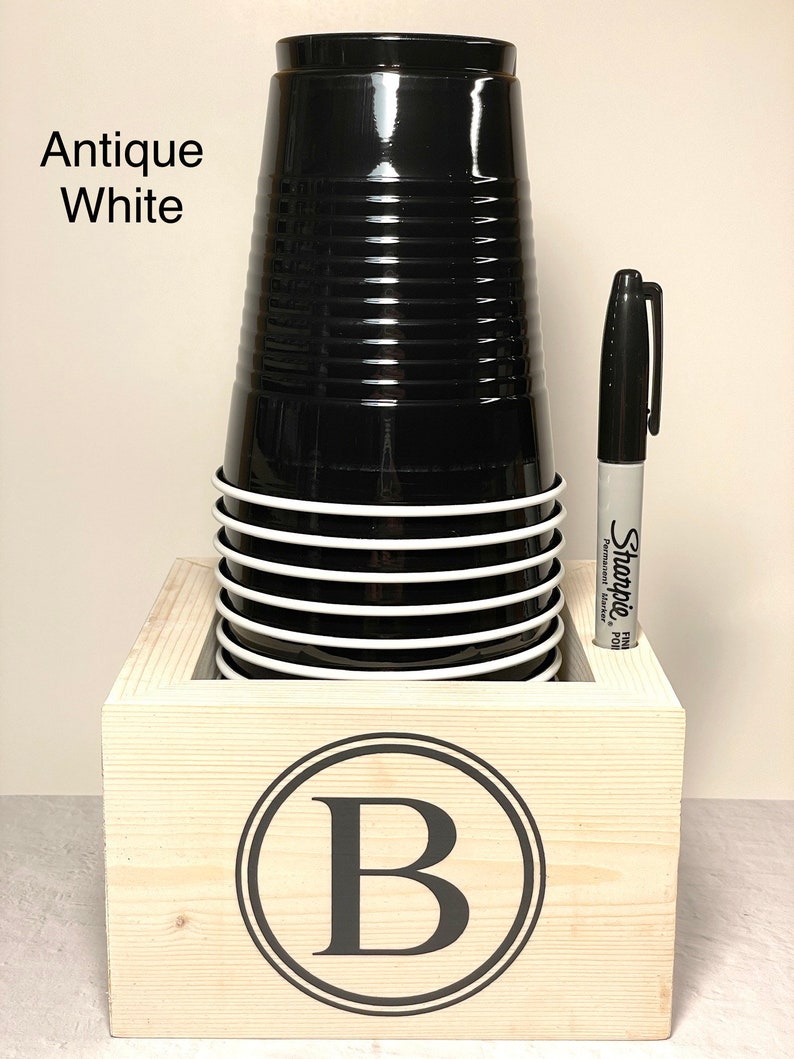 Monogrammed Solo Cup Holder With Sharpie Etsy