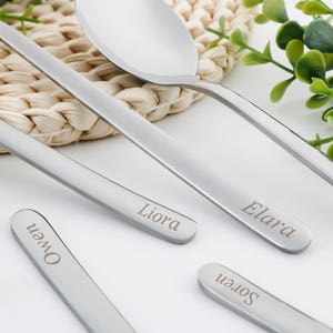 Spoon Text Custom Engraved Spoon, Custom Text Spoons, Personalized Stainless Steel ...