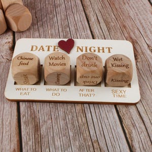 Personalised Date Dice Set-Anniversary Gifts, Couple Dices, Position Dice, Date Night Gifts, Date Night Ideas, Gift For Couples