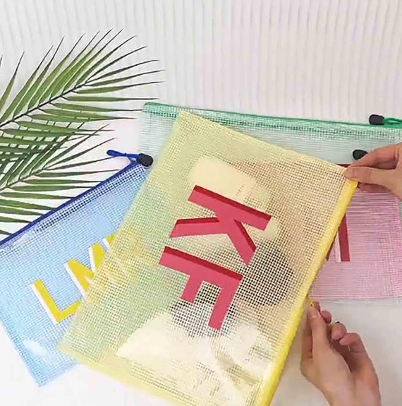 Shadow Monogram Clear Pool Bag, Personalized Beach Pouch