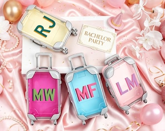 Personalisierter Mini-Koffer für den Junggesellinnenabschied, Gastgeschenk, Geburtstagsgeschenk, individuelles Survival-Kit für Mädelsreisen, Geschenk zur Hochzeit für die beste Freundin
