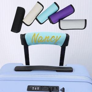 Personalized Luggage Handle Wrap Custom Name Luggage Handle Embroidered Luggage Wrap for Suitcase Gift for traveler gift for grad