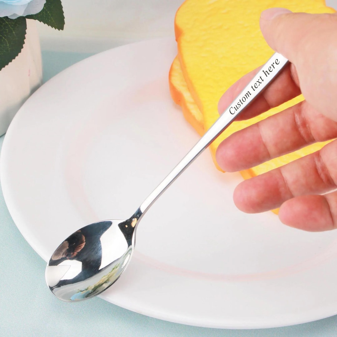 Spoon Writing Custom Engraved Spoon, Custom Text Spoons, Personalized Stainless Steel ...
