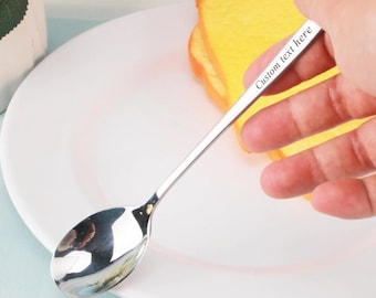 Custom Engraved Spoon, Custom Text Spoons, Personalized Stainless Steel, Unique Gift Idea, Dad Spoon, Coffee Spoon, Ice Cream Spoon, Gifting