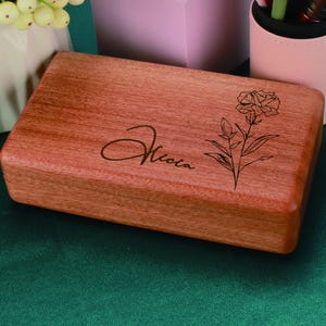 Portagioielli personalizzato inciso, portagioielli in legno personalizzato, portagioielli da viaggio per donna, portagioielli da damigella d'onore, organizer per gioielli