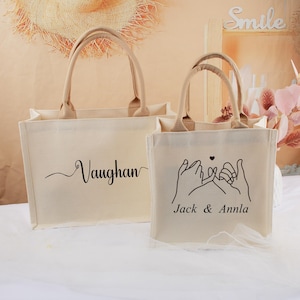 Personalized Bridesmaid Bags & Charm,BurlapTote Bags,Bridesmaid Gift Bag,Bachelorette Party Bags,Beach Bag,Gift Bags.Bridal shower bag