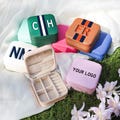 Shadow Monogram Travel Jewelry Case, Personalized Printed Jewelry Box, Shadow Monogram Jewelry Box, Birthday Gift, Bridesmaids Proposal Gift product logo