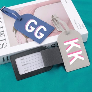 Etiqueta de bagagem de couro personalizada, lembrancinha de despedida de solteira personalizada, presente de dama de honra, presente de formatura, presente de viajante, lembrancinha de casamento, viagem de meninas