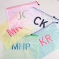 Custom Monogrammed PVC Makeup Bag, Bridesmaid Gift
