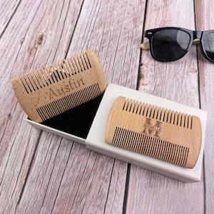 Beard Comb, Personalized Beard Brush, Beard Gifts, Custom Beard Brush, Custom Beard Comb USA, Beard Grooming Kit, Monogrammed Beard Comb