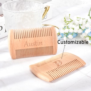 Beard Comb, Personalized Beard Brush, Beard Gifts, Custom Beard Brush, Custom Beard Comb USA, Beard Grooming Kit, Monogrammed Beard Comb