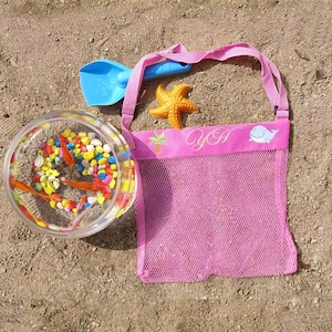 Sommerzubehör Rucksack, Rucksack mit benutzerdefiniertem Muster, personalisierte Strandtasche für Kinder, Muschelhandtasche, Poolspielzeugtasche