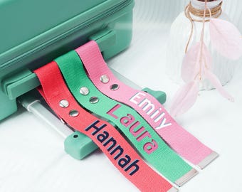 Personalized Nylon Luggage Strap, Custom Travel Accessory