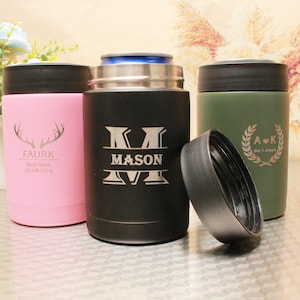 Enfriador de latas personalizado para padrinos de boda, soporte para latas de cerveza personalizado, regalo para padrinos de boda, regalo para padrinos de boda, regalo para amantes de la cerveza.