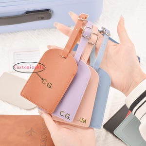 Personalized Leather Luggage Tag - Monogrammed Luggage Tag - Leather Luggage Tag - Gift Idea - Wedding Gifts - Bridesmaid Gifts