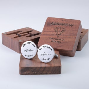 Personalised Best Man Cufflinks, Engraved Groomsman Cufflinks, Wedding Cufflinks, Personalized Cufflinks, Best Man Gifts