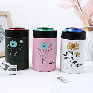 Personalization Can Coolers for Beach Vacation,Custom Wedding Favors, Beverage Insulators, Beer Holder, Trip Favors,Gifts for Girls Cruise