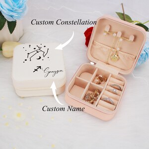 Personalized Zodiac jewelry box,Custom Constellation Zodiac Box,Birthday Gift for women,Jewellry Box for Sister,Friend,Wedding Favor