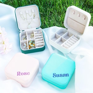 Custom jewelry box jewellery ring box travel jewellery case girls jewellery box jewelry box with name bridesmaid proposal,Can use Your Logo