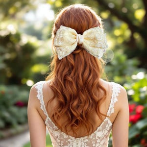 Vintage Style Lace Haarschleife, Elegantes & Zeitloses Accessoire, Frauen Haarschleife, Haarschleife Haarspange, Haarschleife Clip, Geschenke für Sie