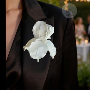Handmade Iris Flower Brooch, Adjustable Petals, Elegant Flower Brooch, Special Flower Brooch, Keepsake, Unique Gift for Him and Her
