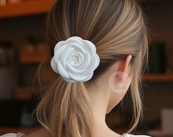 Camellia Flower Hair Clip, Elegant Flower Hair Clip, Flower Hair Tie, Hair Flower Wedding, Bridal Flower Hair Clip, Flower Hair Accessories
