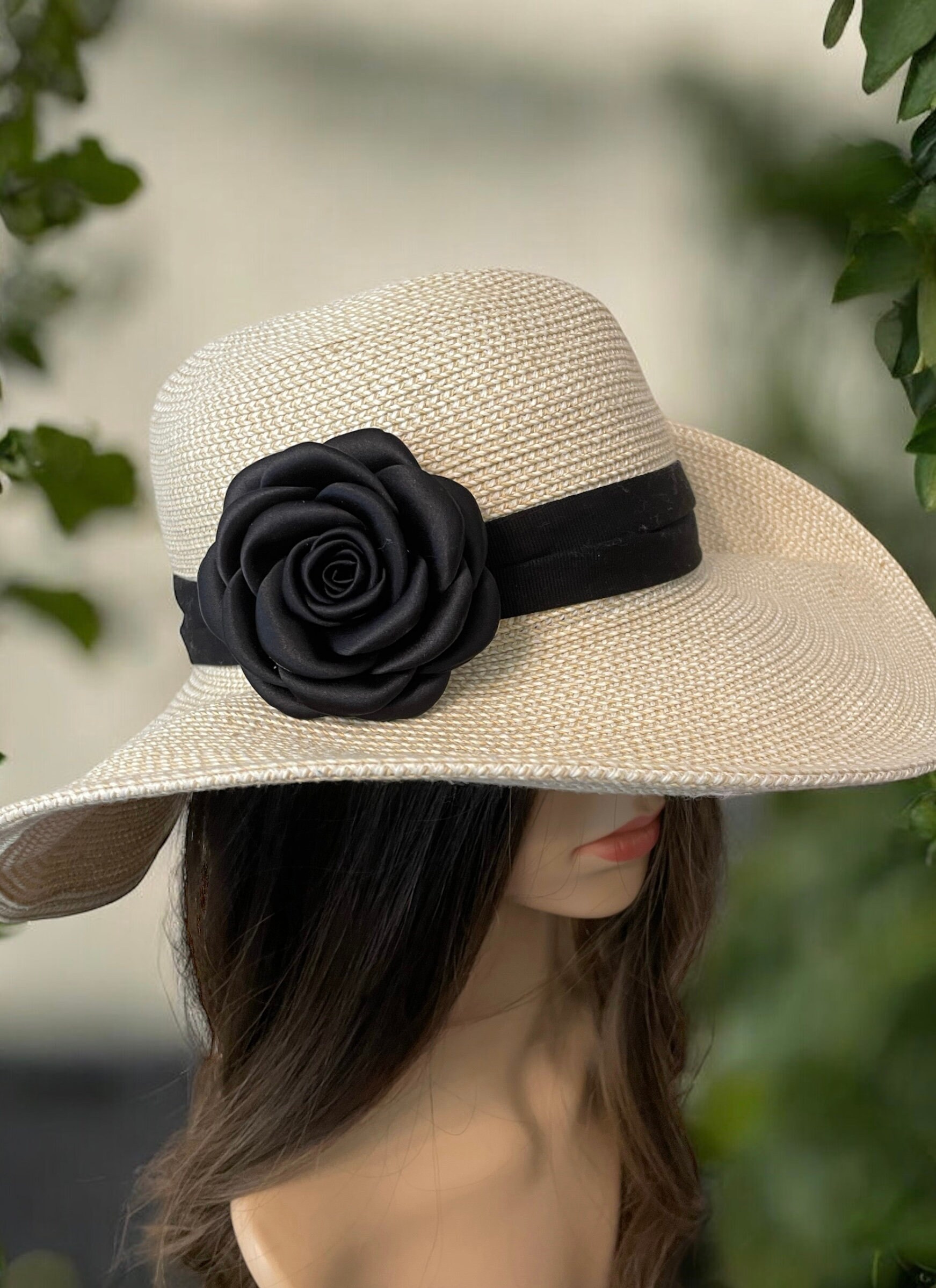 ?Chanel small flower-shaped brimmed sun hat Chanel Summer Hat - Etsy main image 4