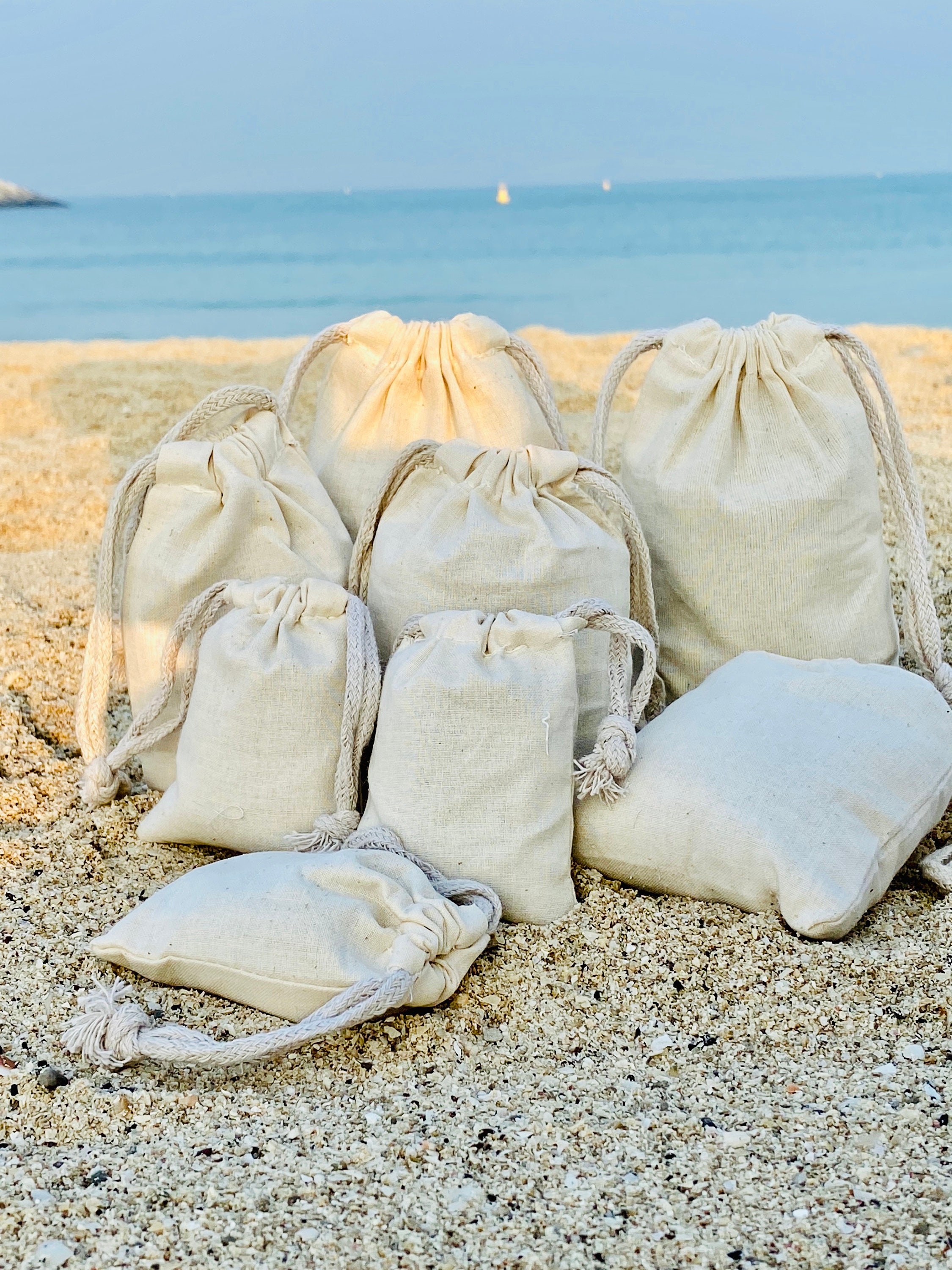 8 X 10 Inches Cotton Canvas Muslin Bag. Double Drawstring. Etsy Canada