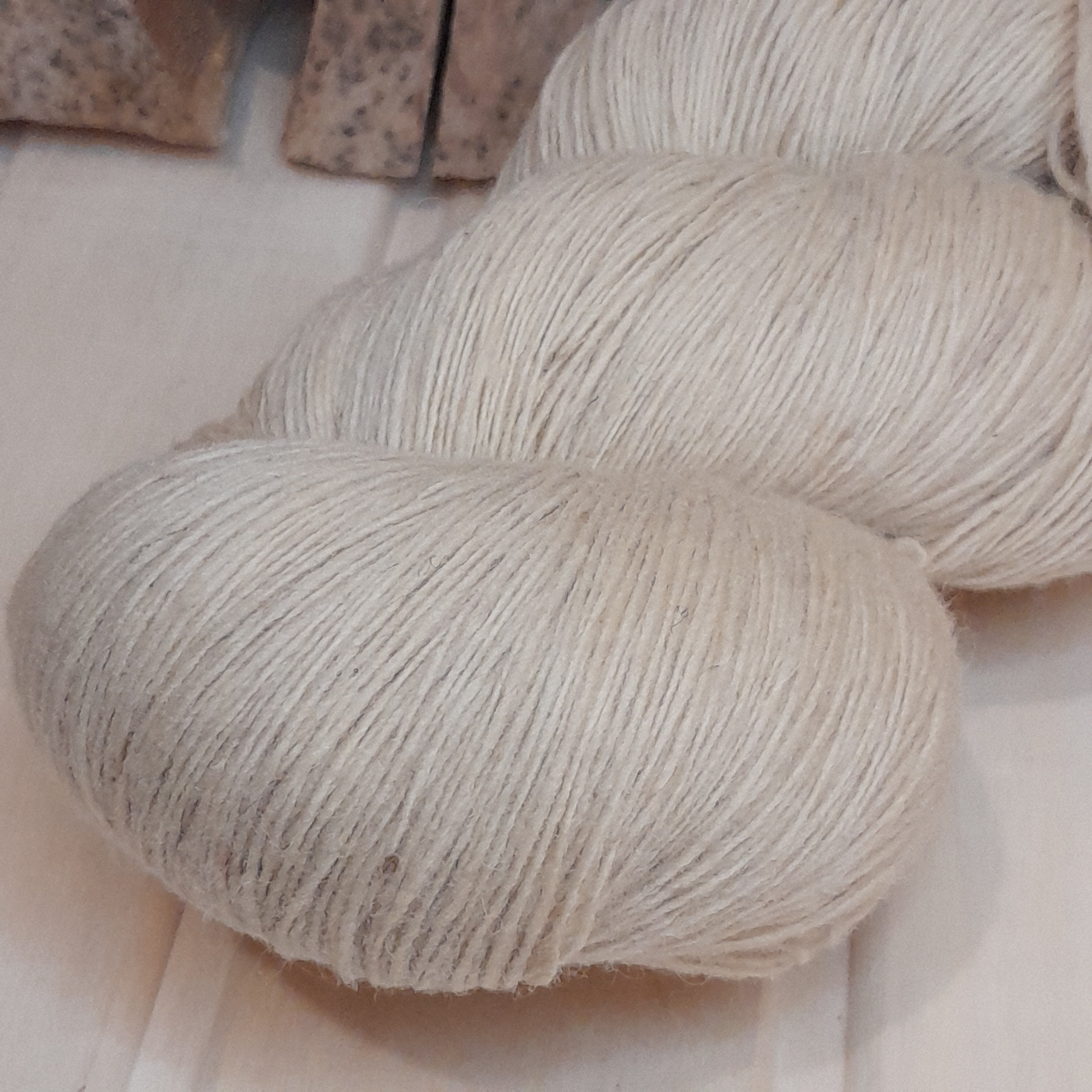 Undyed Sheep Wool Yarn 100 Natural 200 grams Organic White Etsy