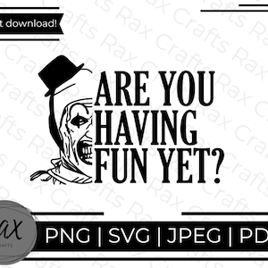 Arte de terror aterrador El payaso Película de miedo SVG para Cricut, silueta, jpg, png, PDF, descarga instantánea