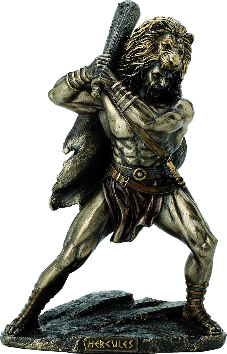 Hercule Statue Grec Héros ancient Mythology Art Sculpture Etsy