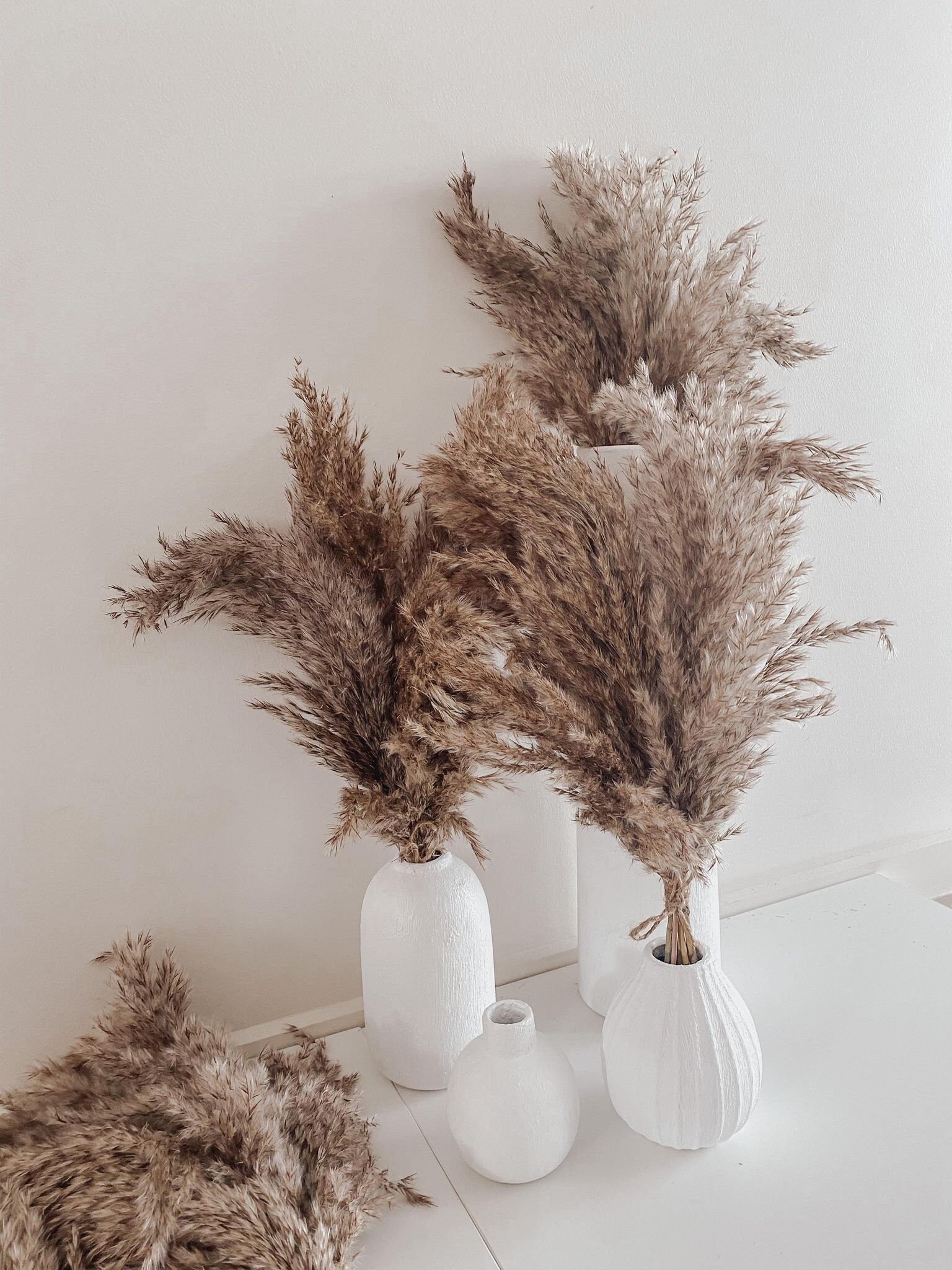 Pampas Grass Arrangement Coco Tone Etsy