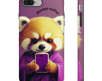 Handyhülle mit rotem Panda, personalisierte robuste Handyhülle für Kinder