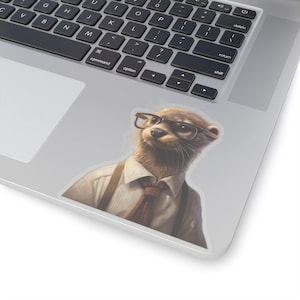 Funny Otter Kiss-Cut Stickers, Cute Animal Decals, Waterproof Laptop Sticker, Cartoon Scrapbook Label, Decorative Vinyl Sticker Pack, Animal
