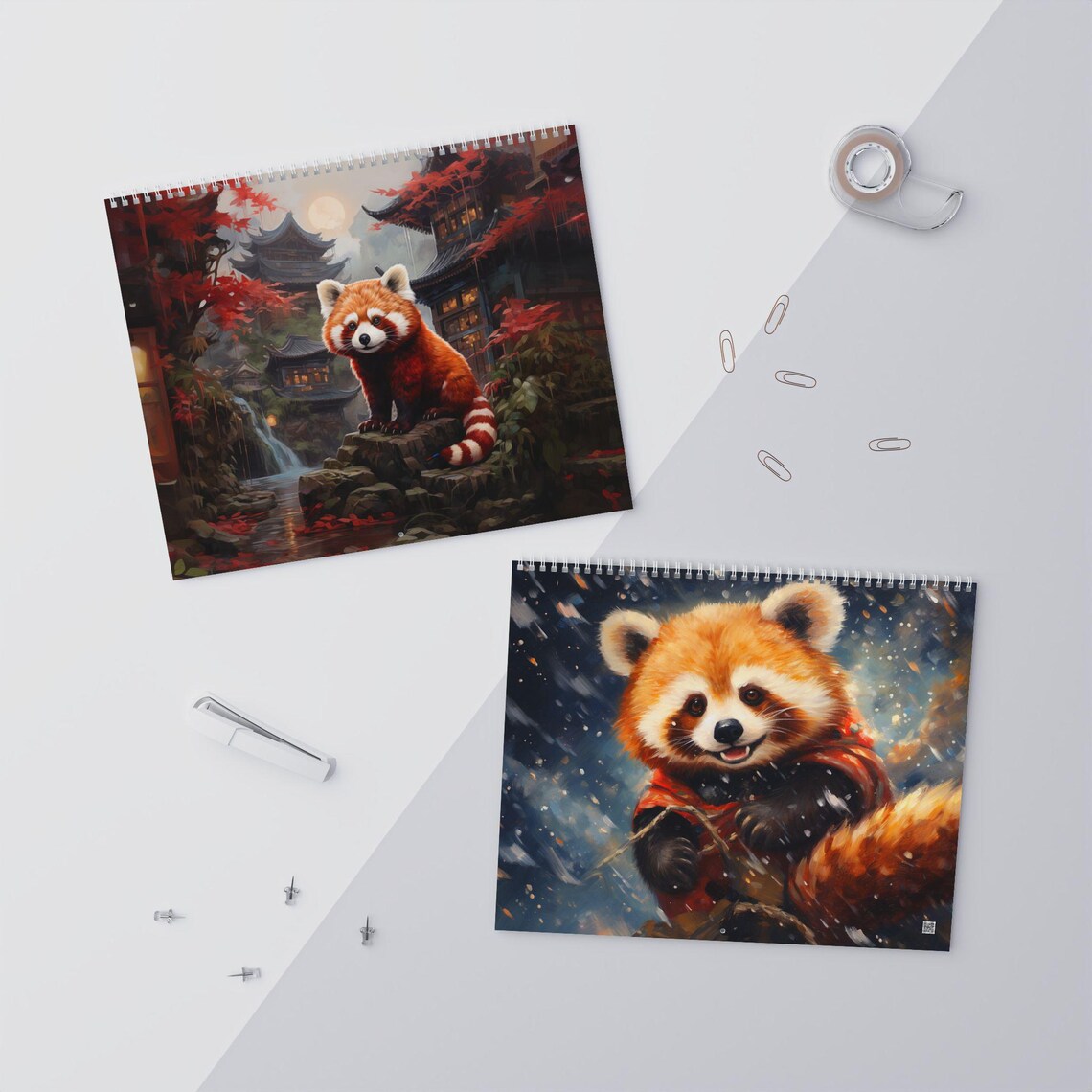 Red Panda Calendar (2026) - Wall Calendars, Cute Animal Art, Monthly ...