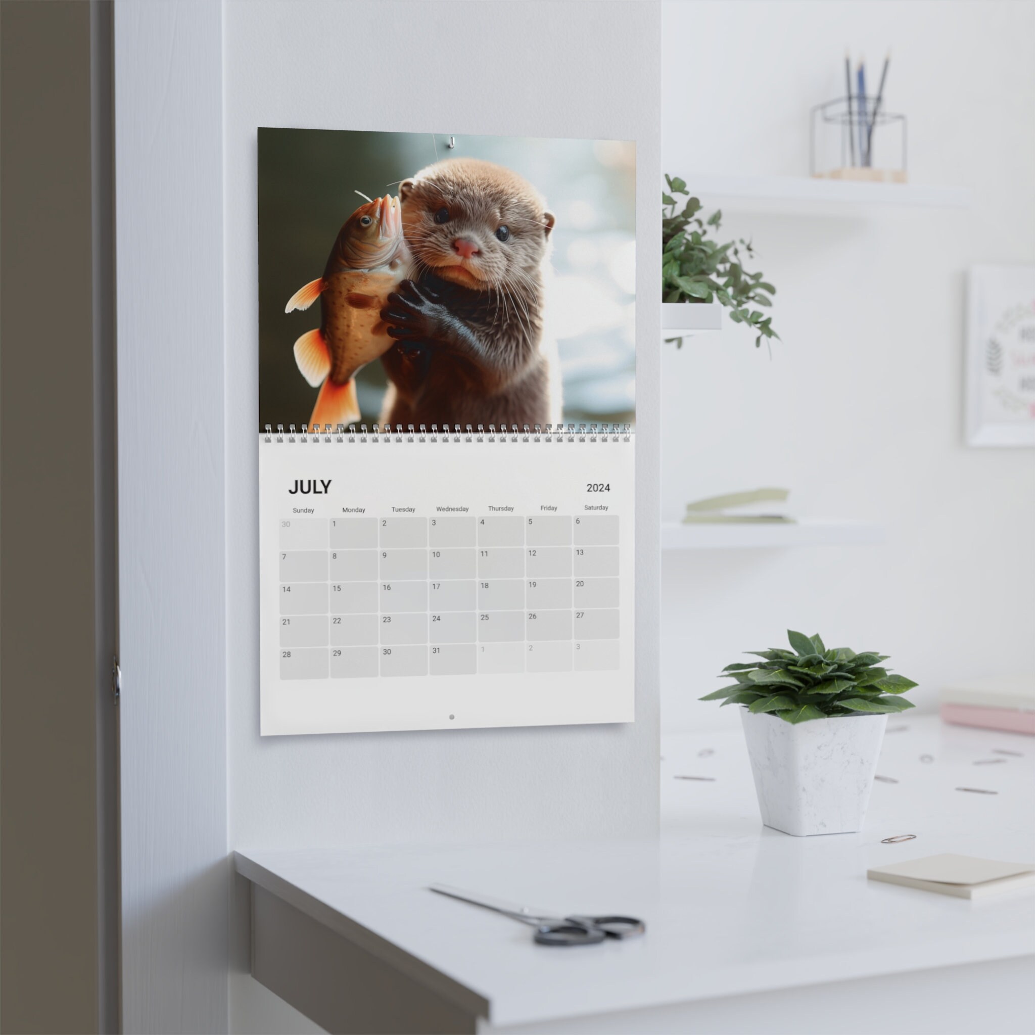 Gift a Giggle With 2024 Otter Calendar Amusing & Unique Illustrations
