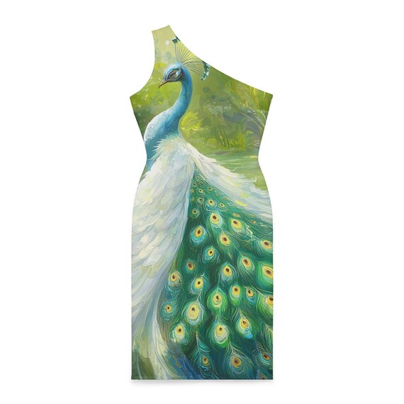 Robe colorée aux épaules de paon cadeau pour elle, cadeau de