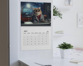Cat Calendar 2027 Wall Calendars, Cute Funny Images, Animal Lover Gift, Office Decor, Planner Organizer, Gift for Cat Lovers