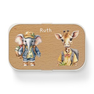 Personalized Kids Lunch Box: Animal Design, Bento Style