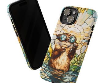 Stained Glass Animal Phone Case – Mosaic Art Cover for Samsung S26 Ultra S25 S24 FE A56 A17 iPhone 17 Pro Max 16 15 Plus 14 13 Pixel 10 9A