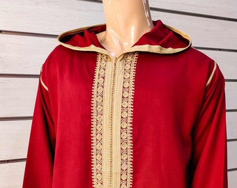 Djellaba marocaine traditionnelle faite à la main pour homme | Caftan marocain | Jabador pour homme | Djellaba manches longues | robe de mariée