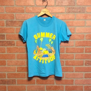 1986 Summer Attitude Screen Stars Single Stitch T-Shirt Size M Vintage