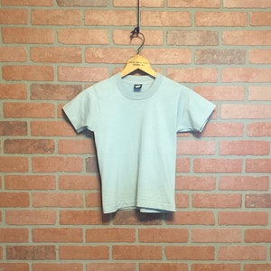 Vintage 80s Screen Stars Best Solid Gray Single Stitch T Shirt Youth Size 10-12