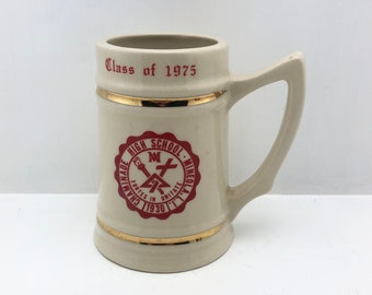 Klasse 1975 Chaminade Gymnasium Mineola L.I. NY Bierkrug aus Becher