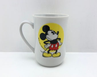Mickey Mouse Walt Disney Productions Vintage 1970's Coffee Tea Cup Mug Japan