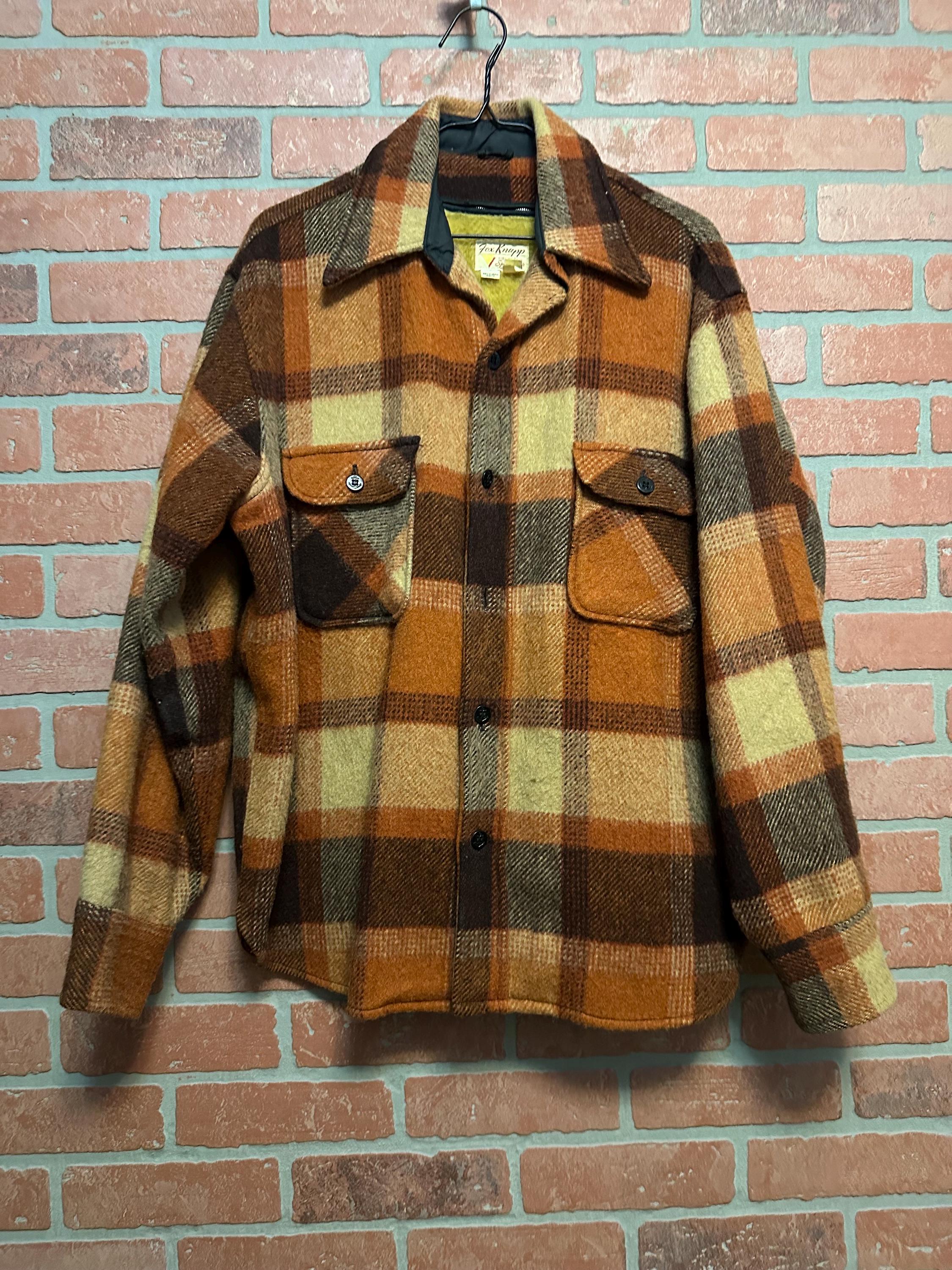 Vintage 60's Plaid Fox Knapp Distinctive Sportswear Flannel Wool