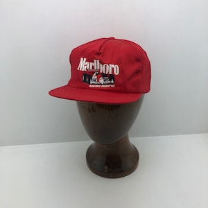Vintage Marlboro Racing Team '92 Snapback Hat Red 1992 90s New