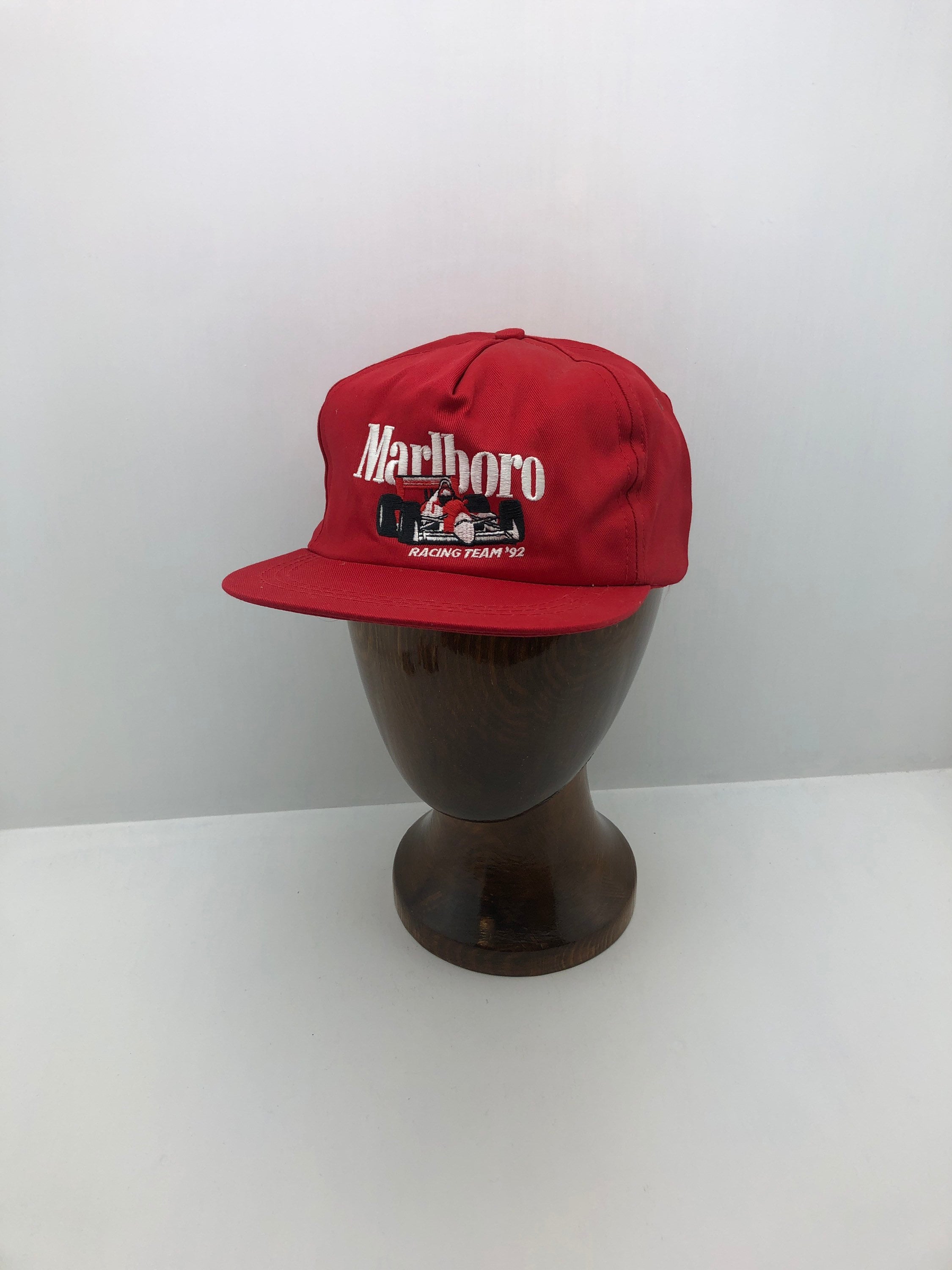 Vintage Marlboro Racing Team '92 Snapback Hat Red 1992 90s New